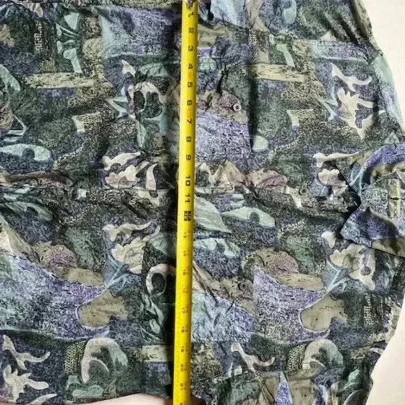 Vintage Robert Stock Abstract Pattern Silk Button Up Shirt Size M - Picture 11 of 13